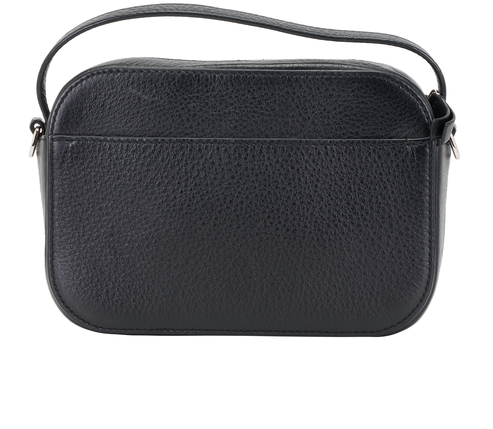 Logo Cross Body, &pound;350, Handbags, Black, Leather, Back view
